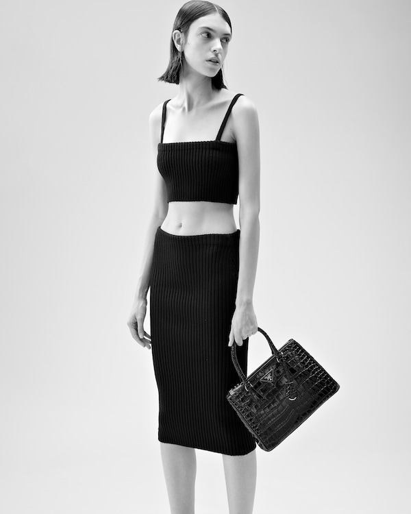 Prada Galleria medium crocodile leather bag Prada Galleria medium crocodile leather bag