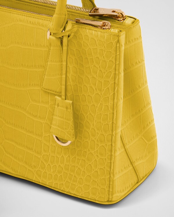 Mittelgroße Prada Galleria Tasche aus Krokodilleder Mittelgroße Prada Galleria Tasche aus Krokodilleder