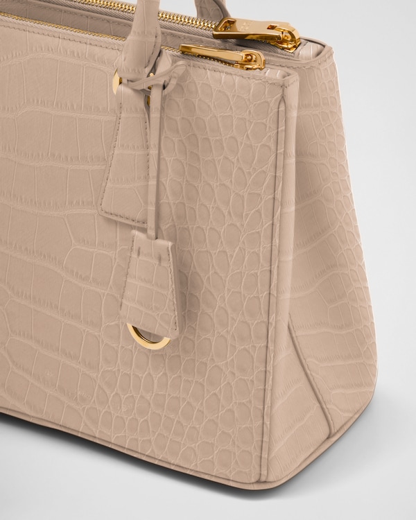 Prada Galleria medium crocodile leather bag - Cameo Prada Galleria medium crocodile leather bag - Cameo