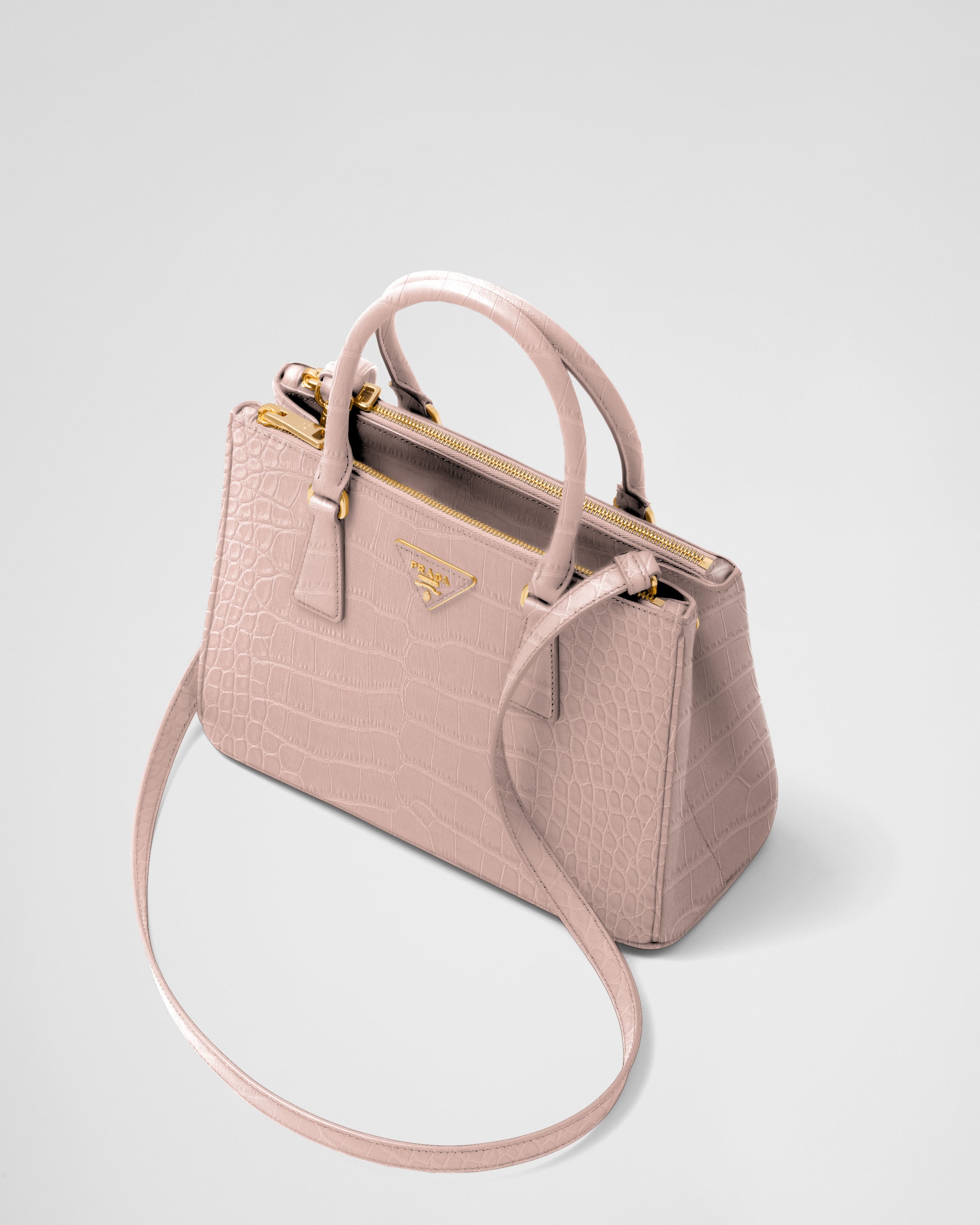 Alabaster Pink Medium Prada Galleria Saffiano leather bag, PRADA in 2023