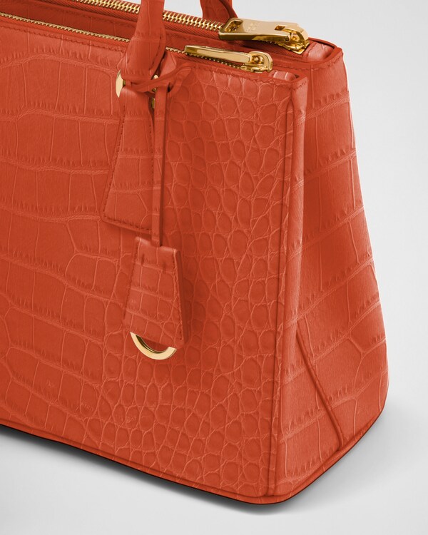 Mittelgroße Prada Galleria Tasche aus Krokodilleder Mittelgroße Prada Galleria Tasche aus Krokodilleder