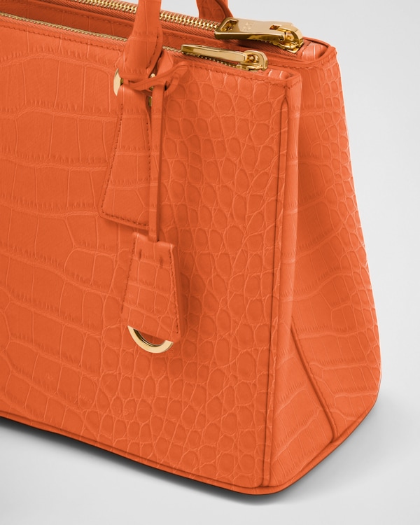 Prada Galleria medium crocodile leather bag - Papaya Prada Galleria medium crocodile leather bag - Papaya