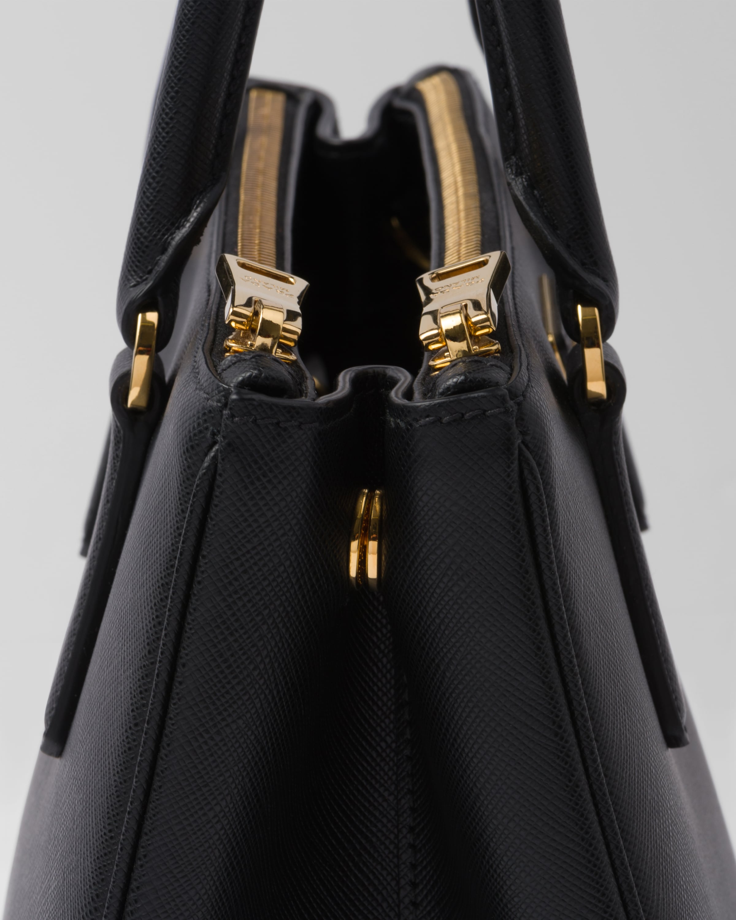 Black Medium Prada Galleria Saffiano Leather Bag