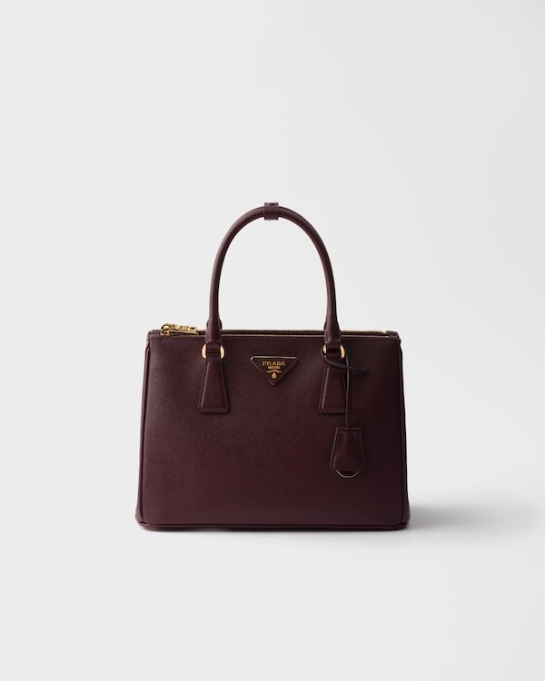 Cocoa Brown Medium Prada Buckle suede bag with belt | PRADA