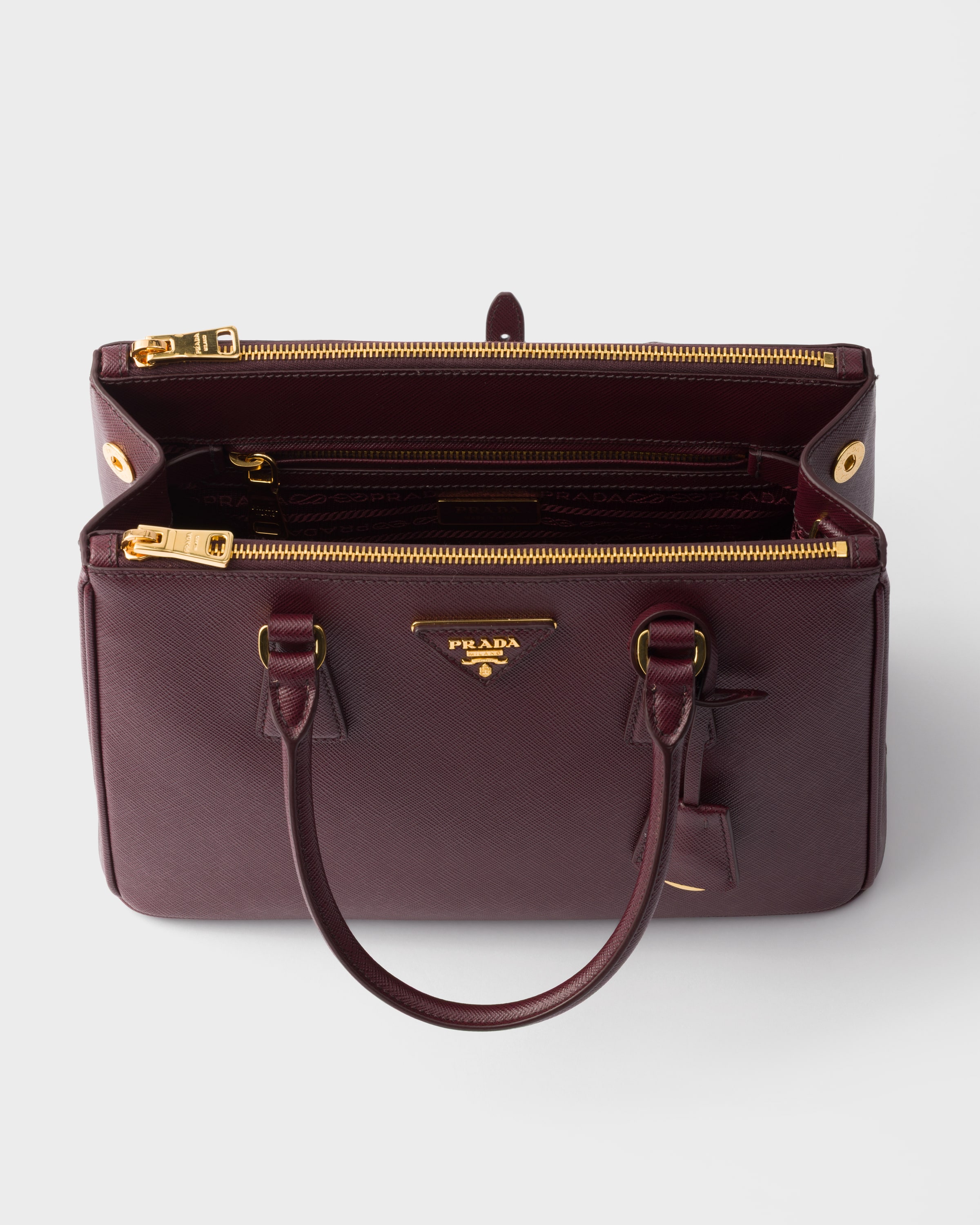 Borsa Prada Galleria medium in Saffiano Bordeaux | PRADA