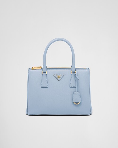 Light Blue Medium Prada Galleria Saffiano leather bag | Prada