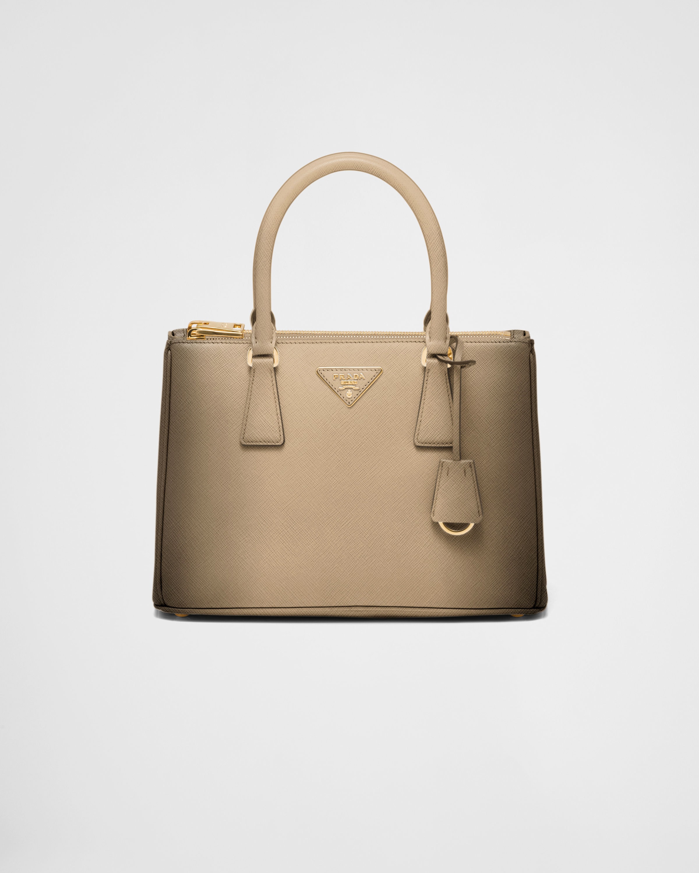 Medium Prada Galleria Saffiano Leather Bag 1BA863, Beige, One Size