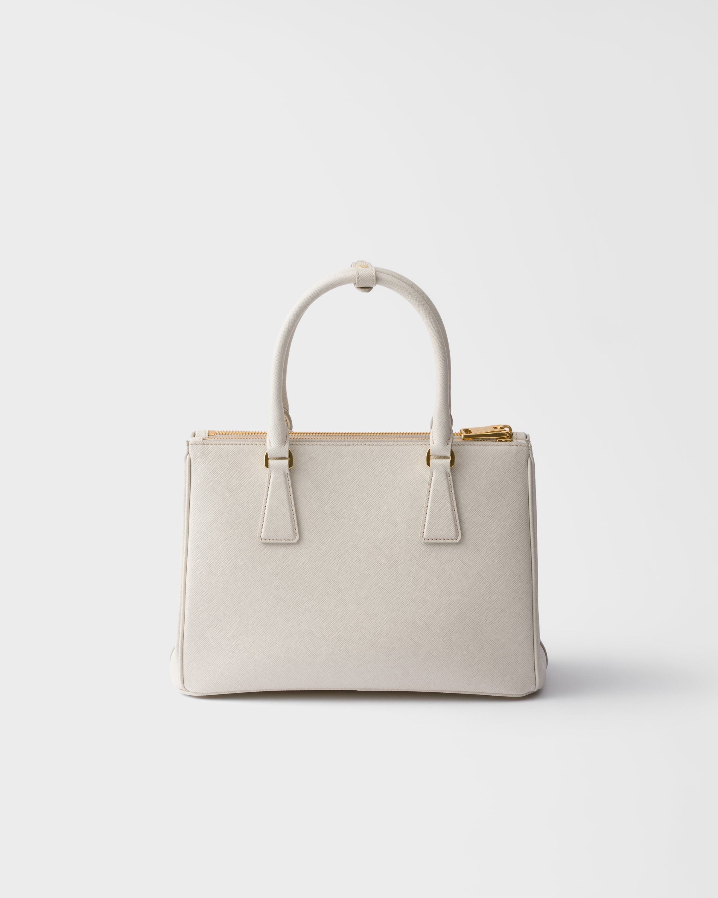 Chalk White Prada Galleria medium Saffiano leather bag | PRADA