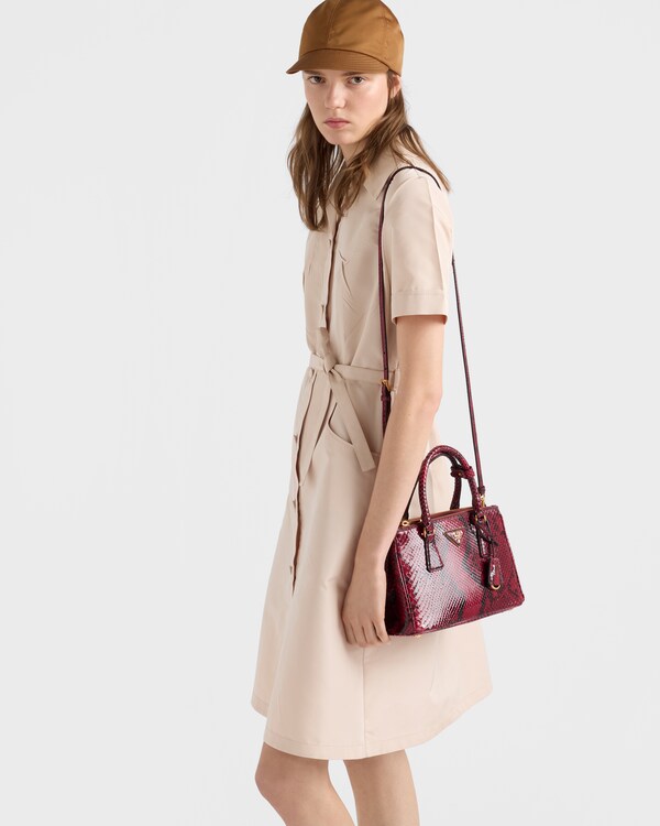 Prada Galleria small python leather bag - Ruby Red Prada Galleria small python leather bag - Ruby Red