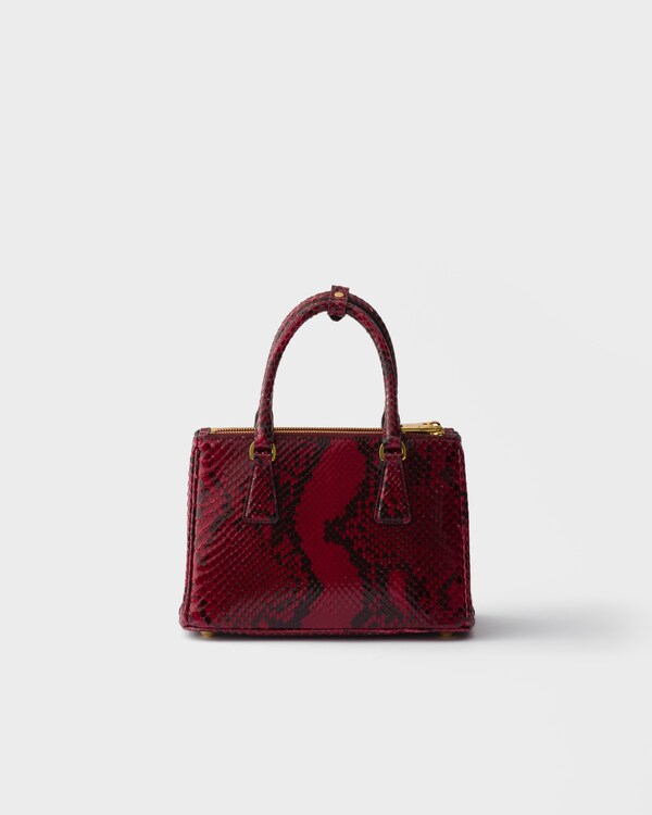 Prada Galleria small python leather bag - Ruby Red Prada Galleria small python leather bag - Ruby Red