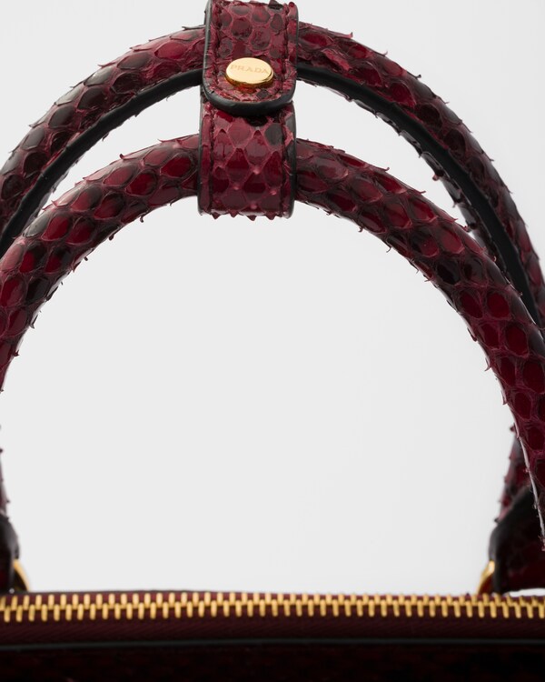Prada Galleria small python leather bag - Ruby Red Prada Galleria small python leather bag - Ruby Red