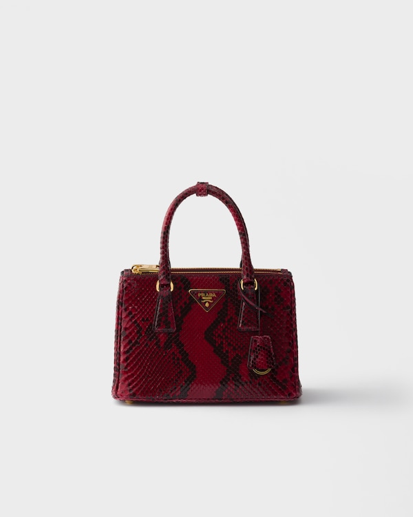 Prada Galleria small python leather bag - Ruby Red Prada Galleria small python leather bag - Ruby Red