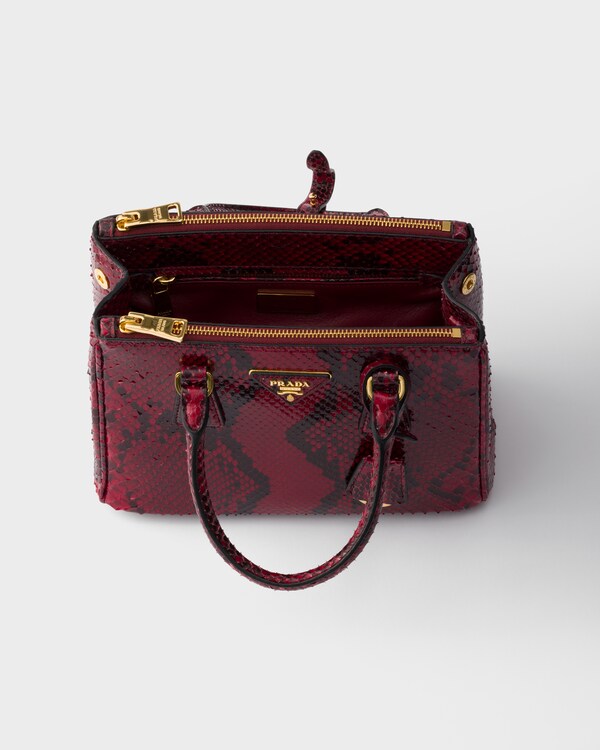 Prada Galleria small python leather bag - Ruby Red Prada Galleria small python leather bag - Ruby Red
