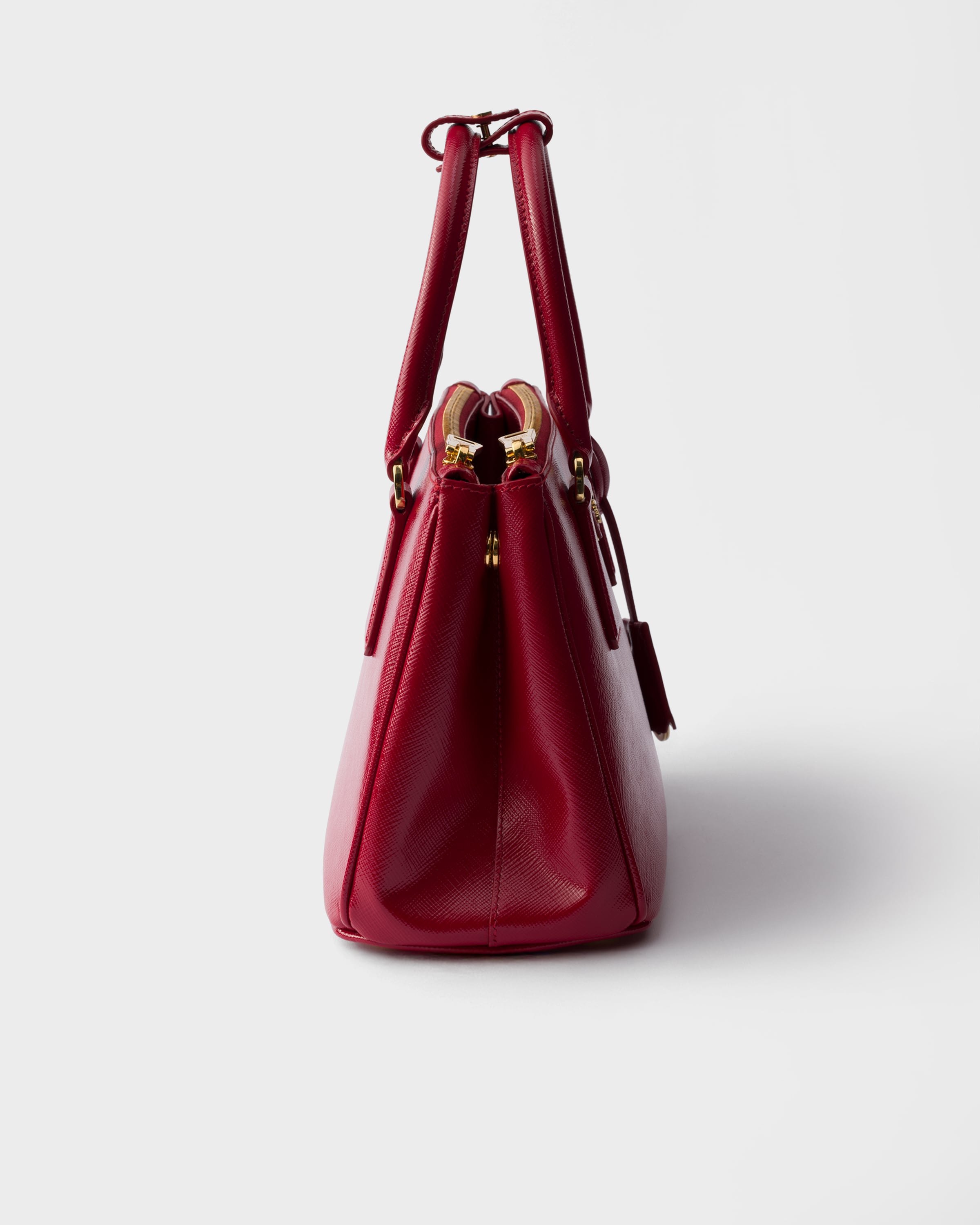 Cherry Red Prada Galleria Small Patent Saffiano Leather Bag