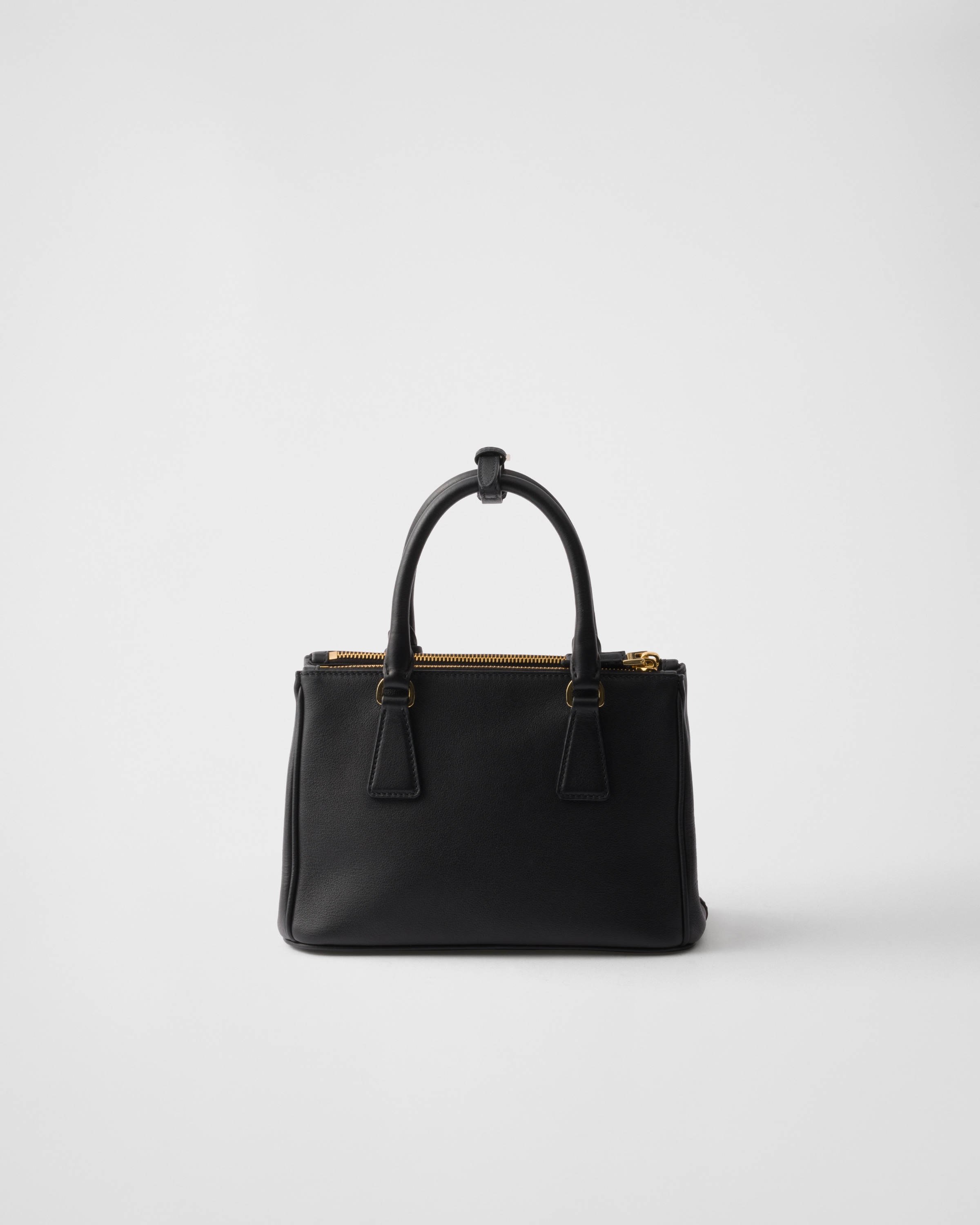 Shop Prada Small Galleria Leather Bag In Black