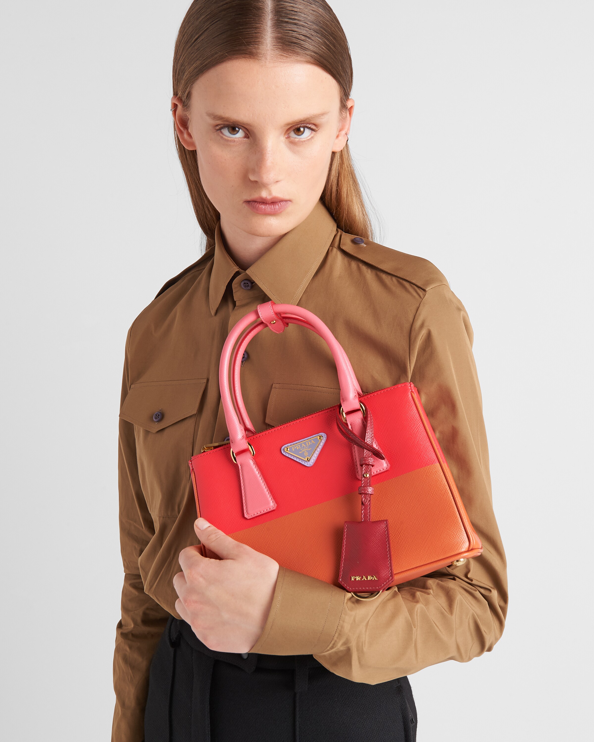 Copper/strawberry Small Prada Galleria Saffiano Special Edition Bag PRADA