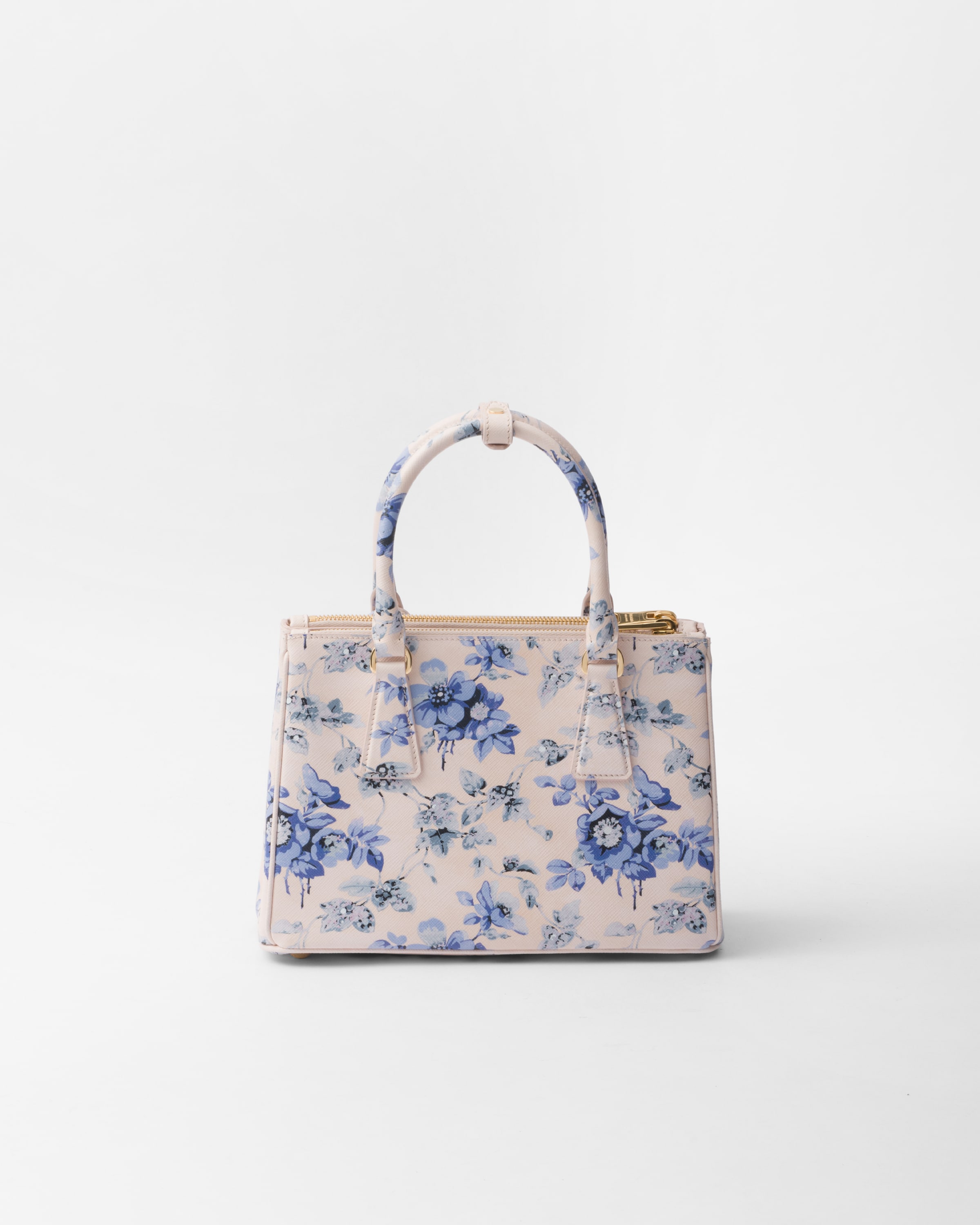 Periwinkle Blue Prada Galleria Printed Saffiano Leather Bag PRADA