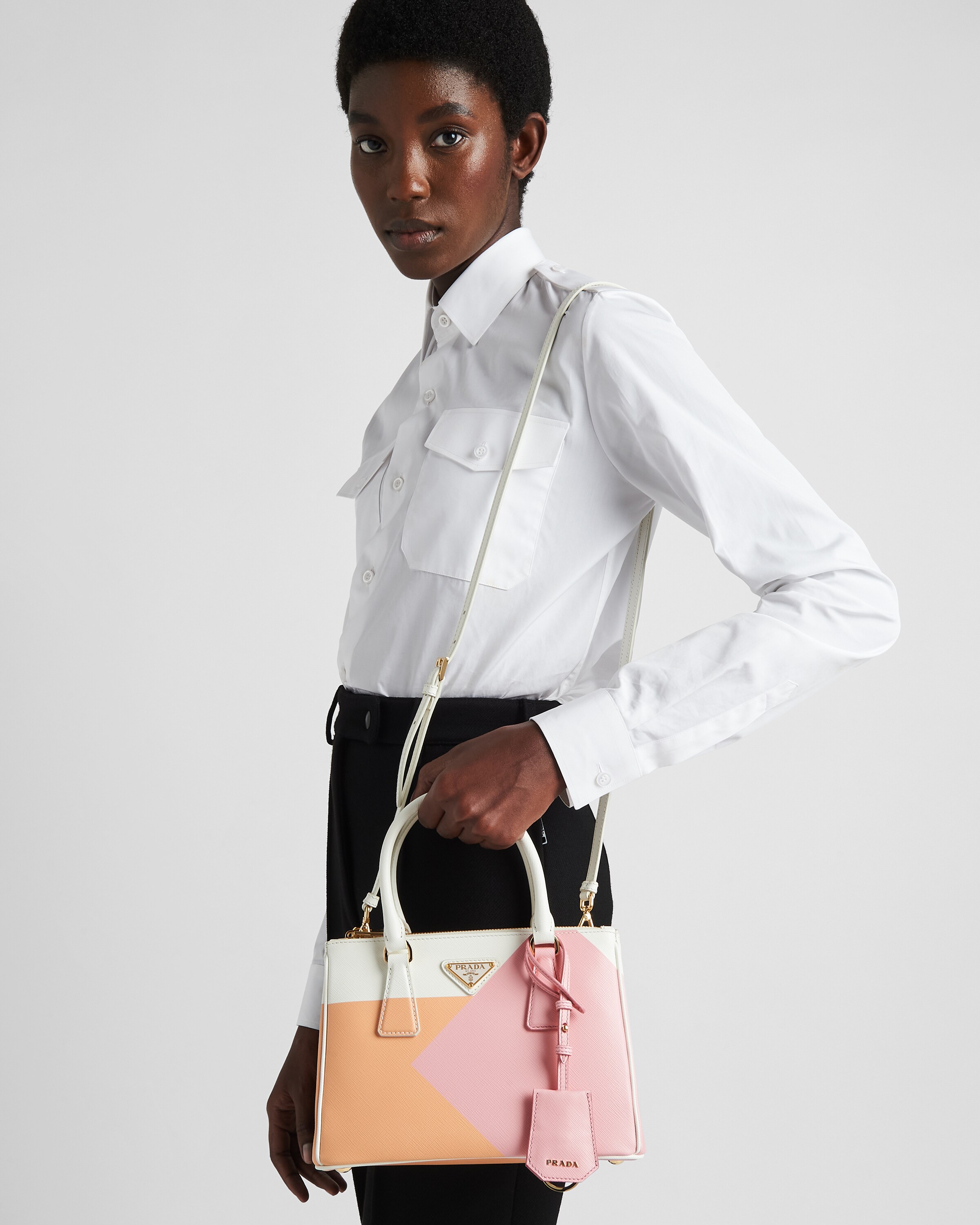 Prada paradigme saffiano leather sale bag