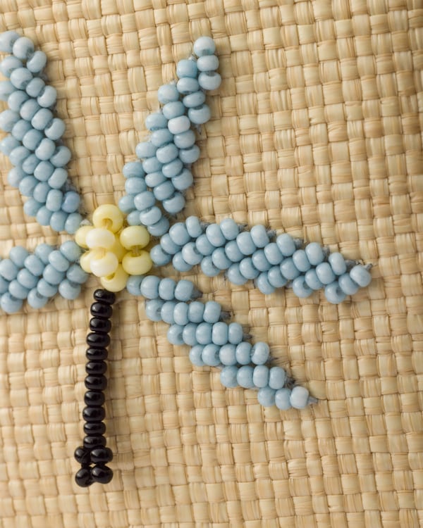 Prada Galleria small canvas and leather embroidered bag - Natural Prada Galleria small canvas and leather embroidered bag - Natural