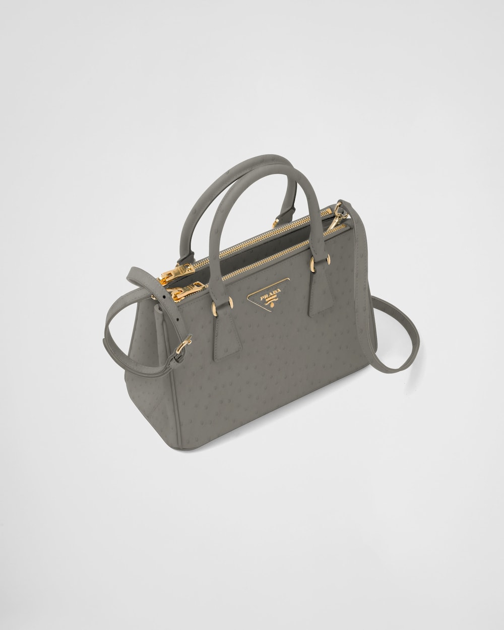中號Prada Galleria鱷魚皮手袋黑色| Prada