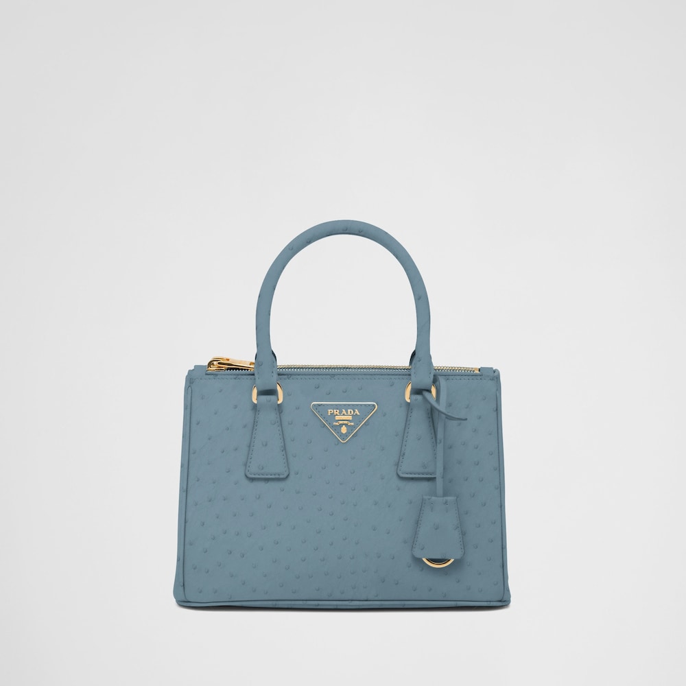 Prada Prada Galleria 小号鸵鸟皮手袋 1