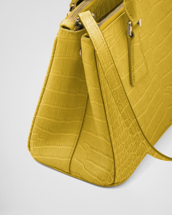 Prada Galleria Küçük Timsah Derisi Çanta Prada Galleria Küçük Timsah Derisi Çanta