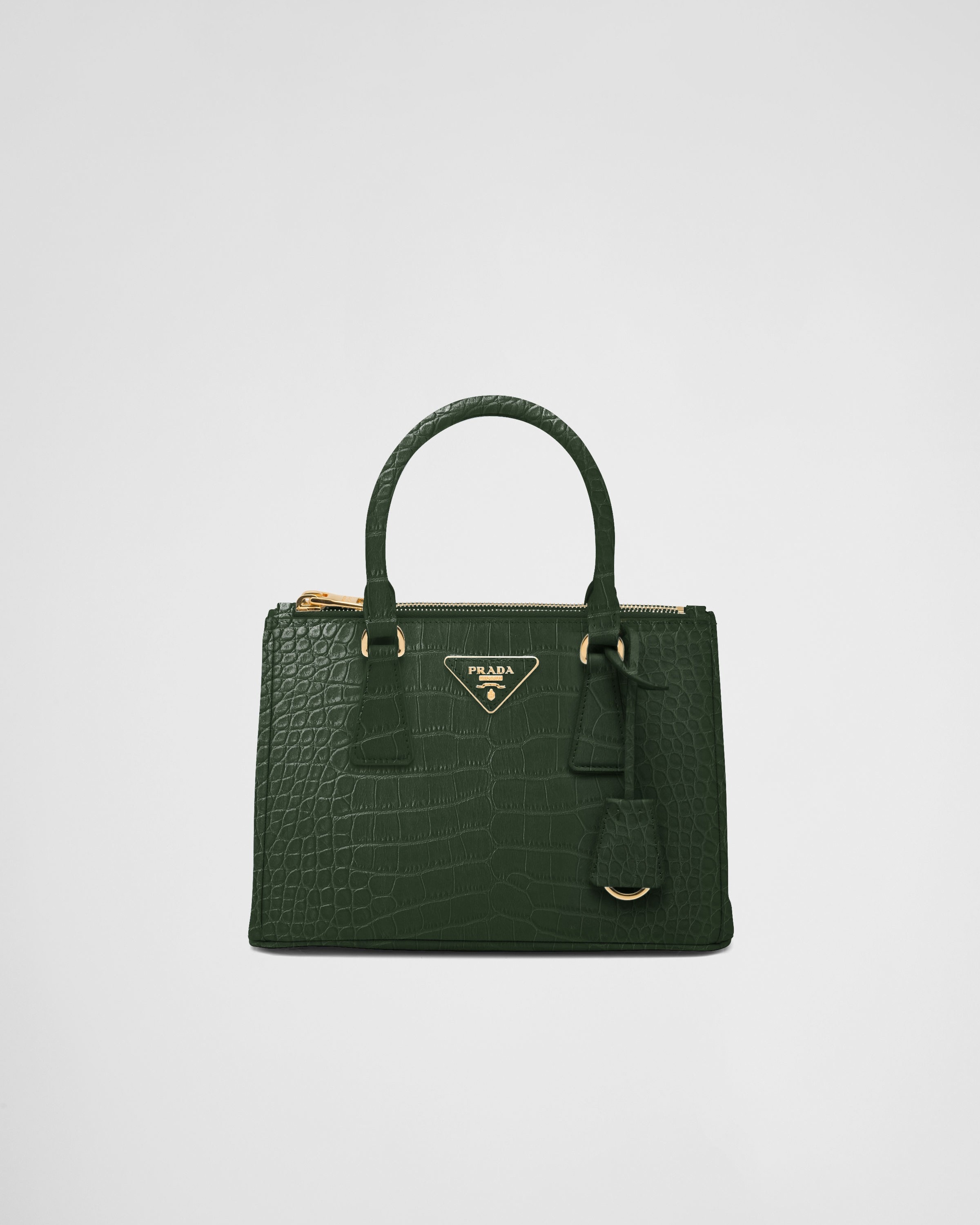 Small Prada Galleria crocodile leather bag