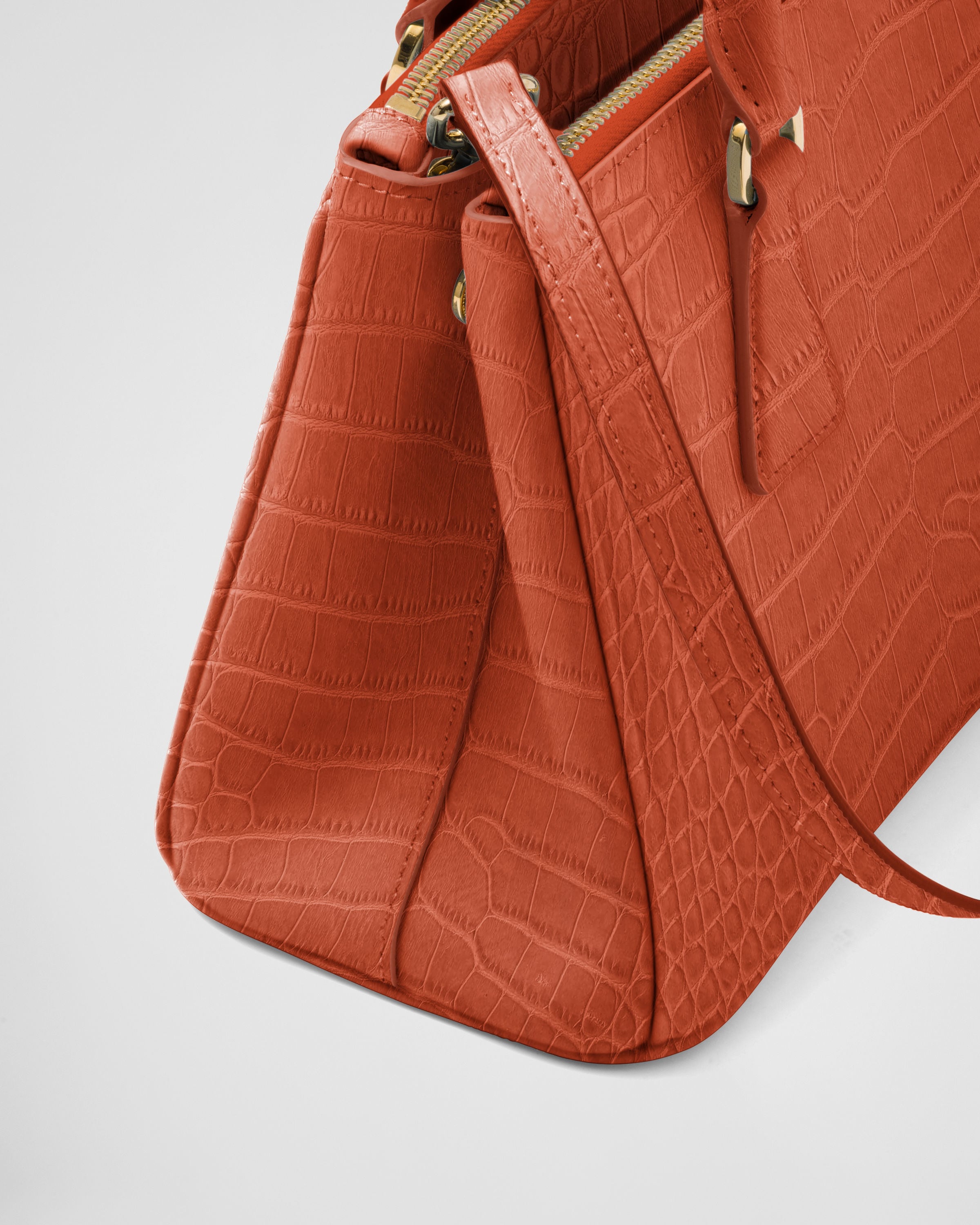 Papaya Prada Galleria small crocodile leather bag | PRADA - Singapore