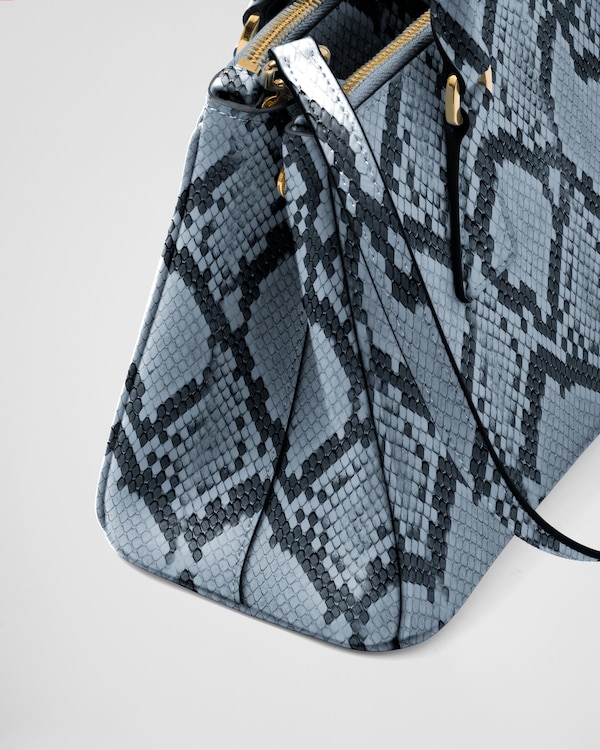 Prada Galleria small python leather bag - Light Blue Prada Galleria small python leather bag - Light Blue