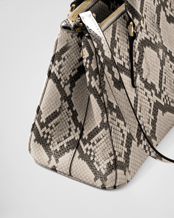 Prada Galleria small python leather bag - Rock Gray Prada Galleria small python leather bag - Rock Gray