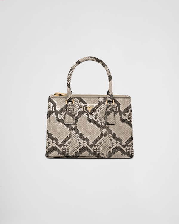 Prada Galleria small python leather bag - Rock Gray Prada Galleria small python leather bag - Rock Gray