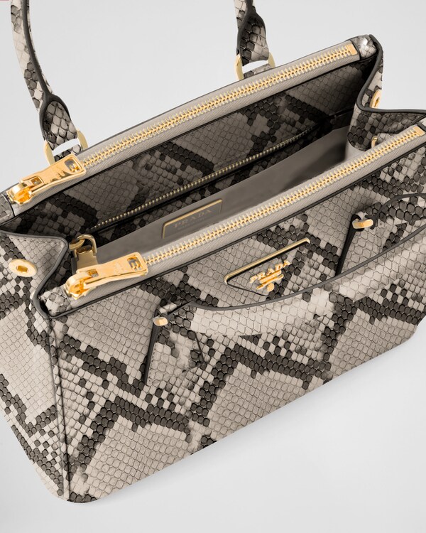 Prada Galleria small python leather bag - Rock Gray Prada Galleria small python leather bag - Rock Gray