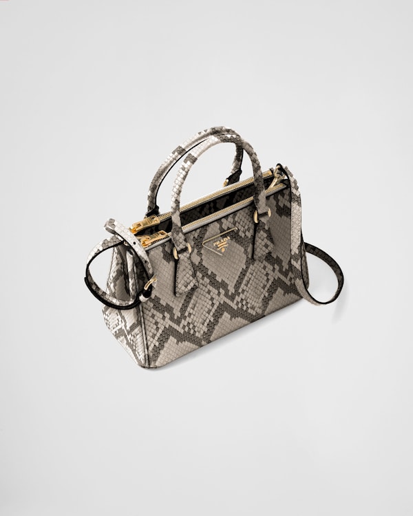 Prada Galleria small python leather bag - Rock Gray Prada Galleria small python leather bag - Rock Gray