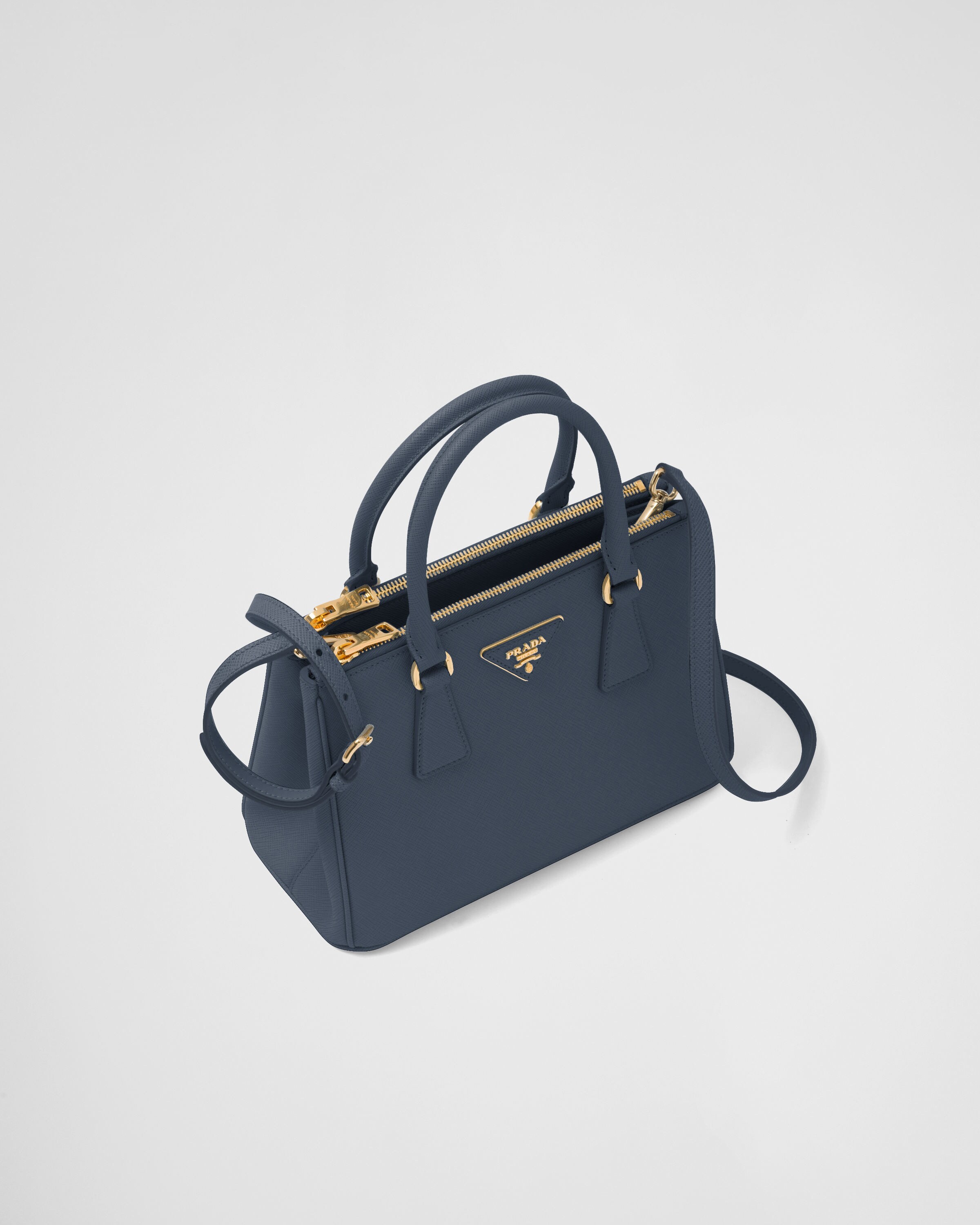 ブルー プラダ ガレリア サフィアーノレザー スモールバッグ | PRADA