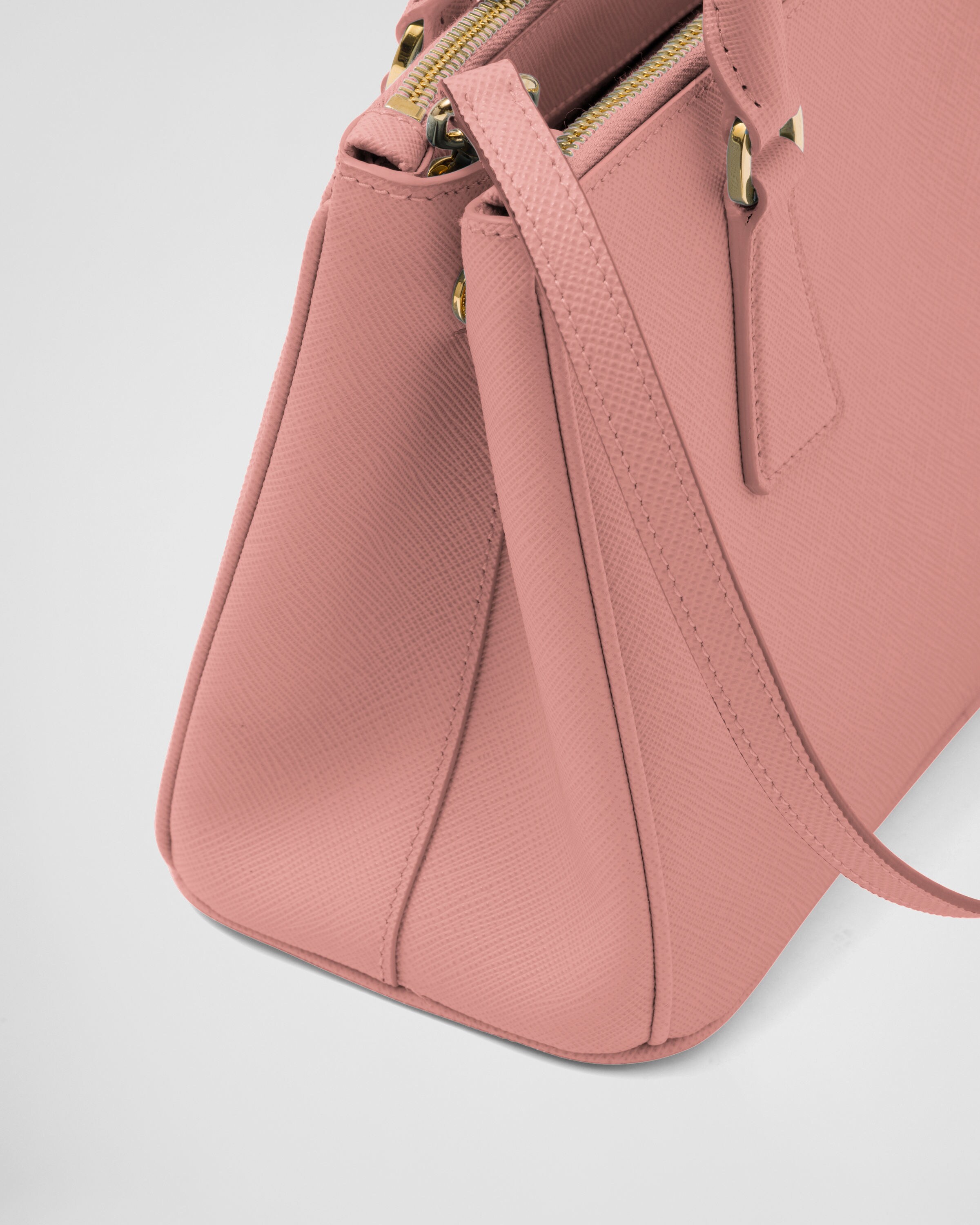 Powder Pink Small Prada Galleria Saffiano Leather Bag