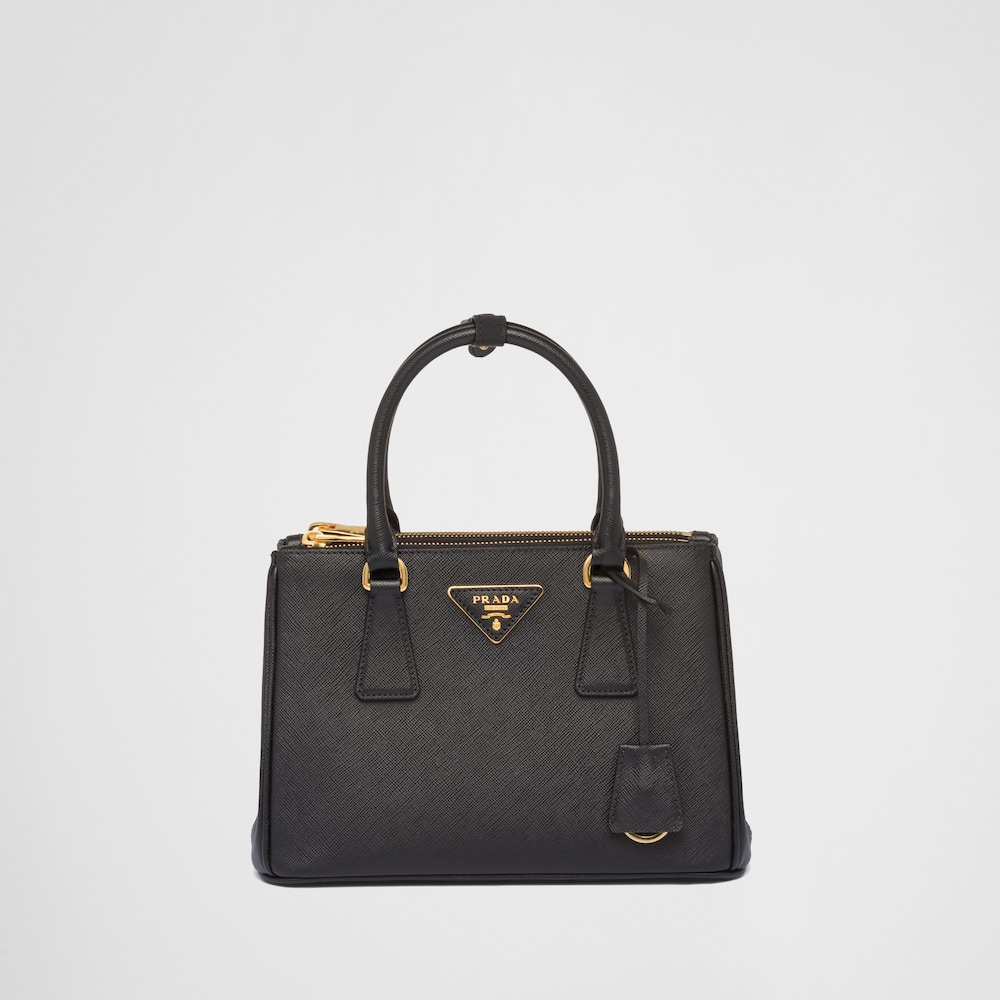 Black Small Prada Galleria Saffiano leather bag | Prada