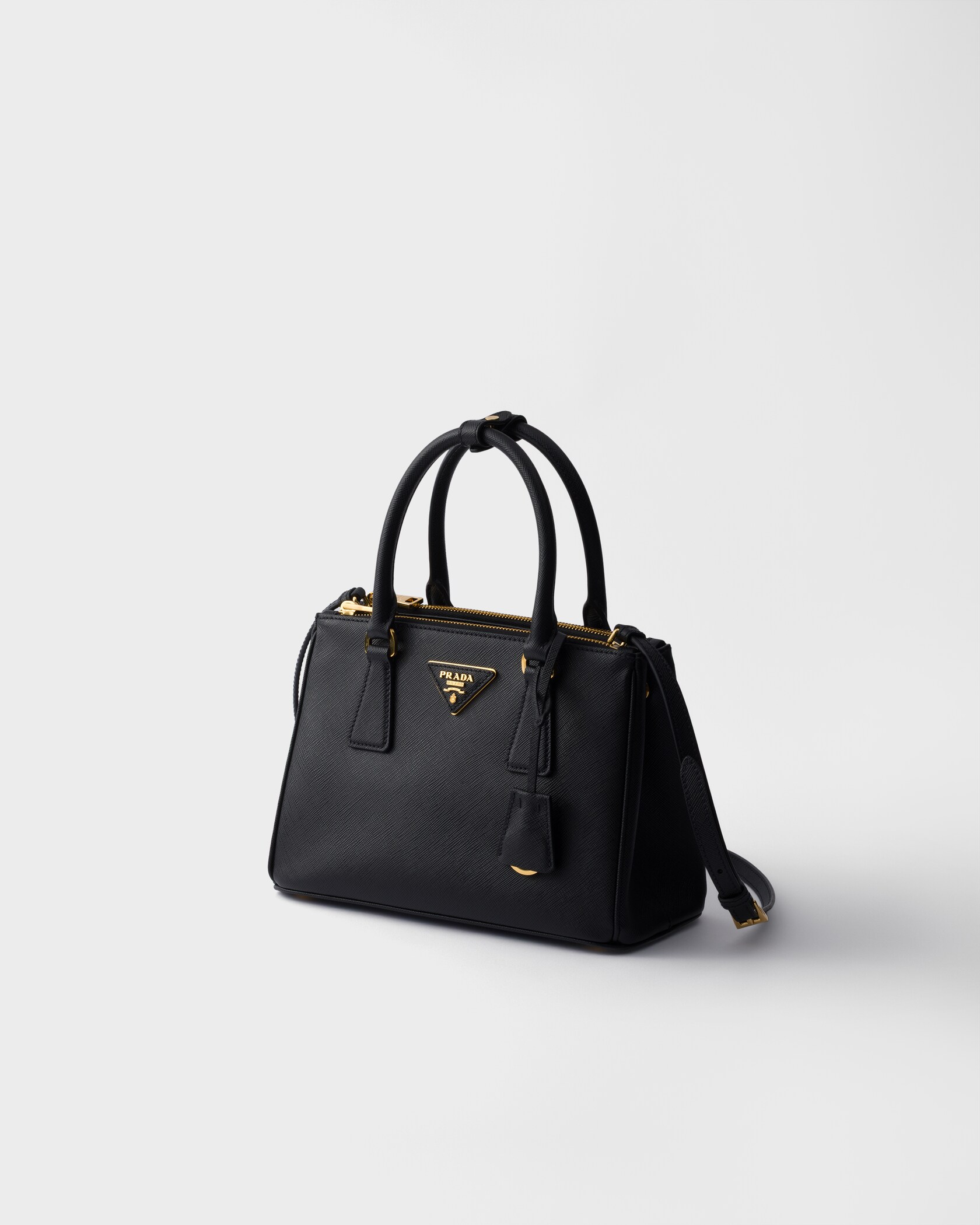 Black Small Prada Galleria Saffiano Leather Bag PRADA