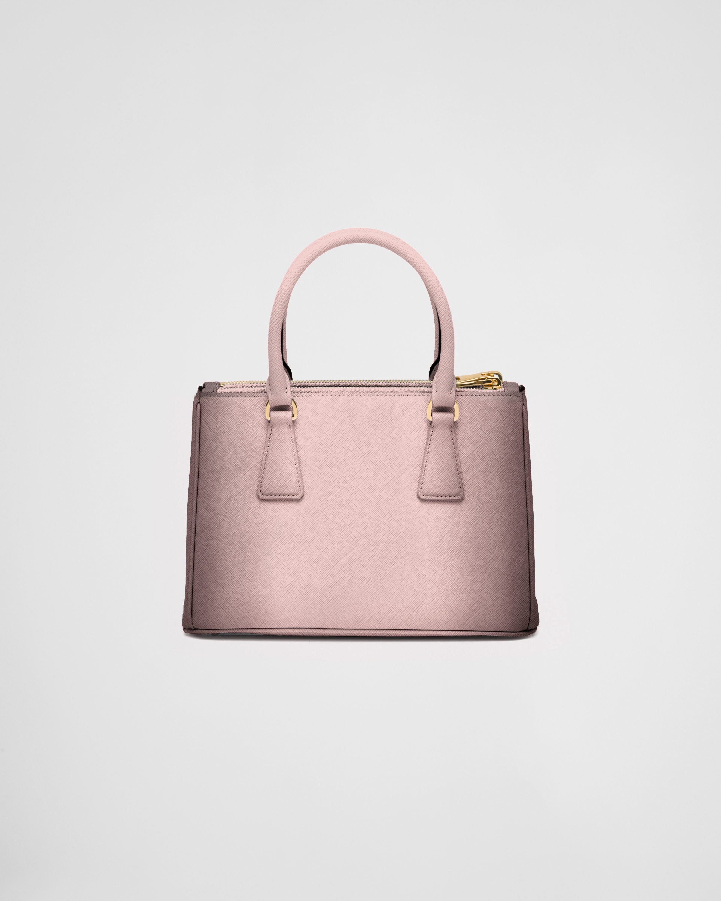 Prada Double Saffiano Leather Mini-bag In Gradient Alabaster Pink