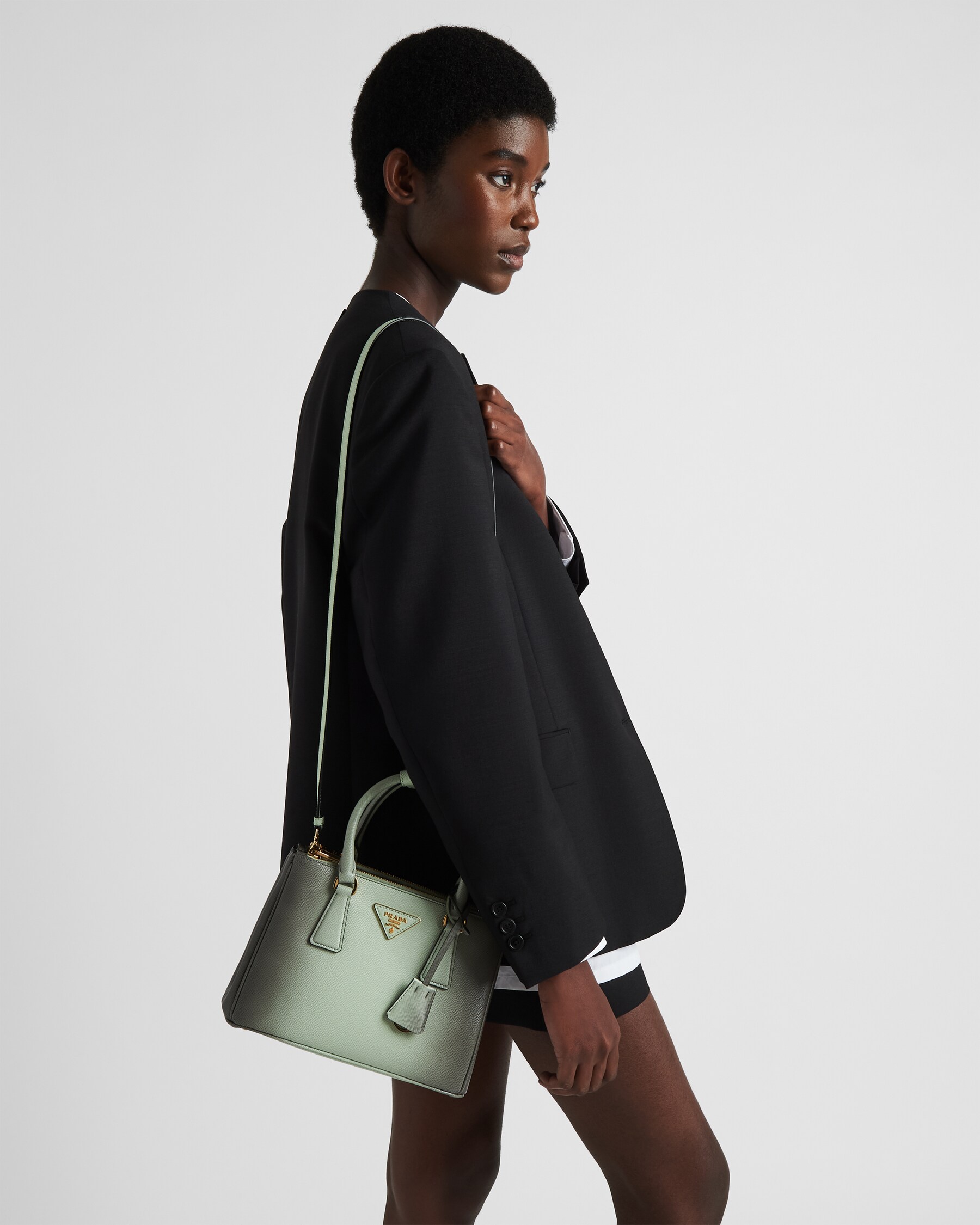 Gradient Aqua Small Prada Galleria Ombré Saffiano Leather Bag PRADA