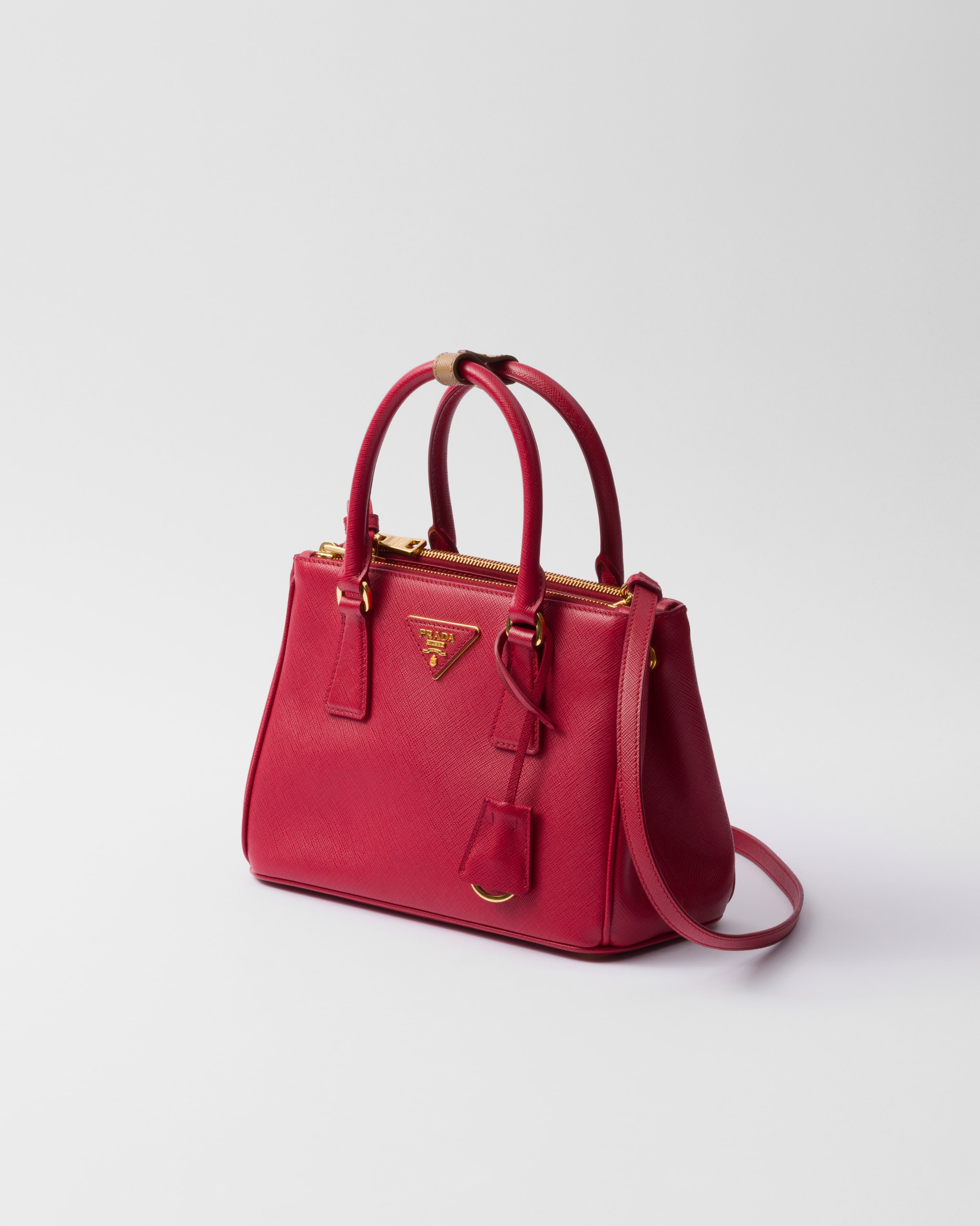 Fiery Red Prada Galleria Saffiano Leather Mini Bag