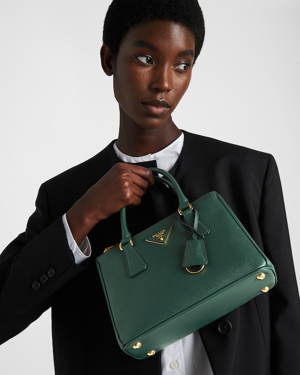 Emerald Green Small Prada Galleria Saffiano Leather Bag PRADA