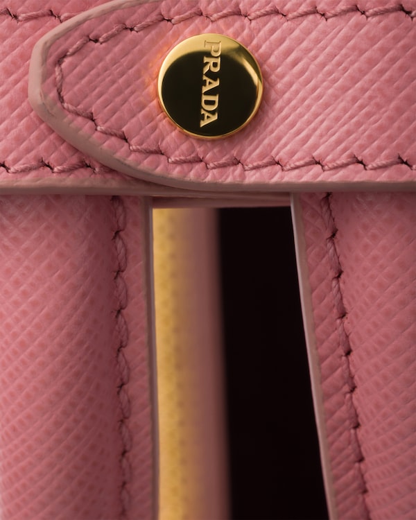 Prada Galleria 小号Saffiano 皮革手袋 - 桃色 Prada Galleria 小号Saffiano 皮革手袋 - 桃色