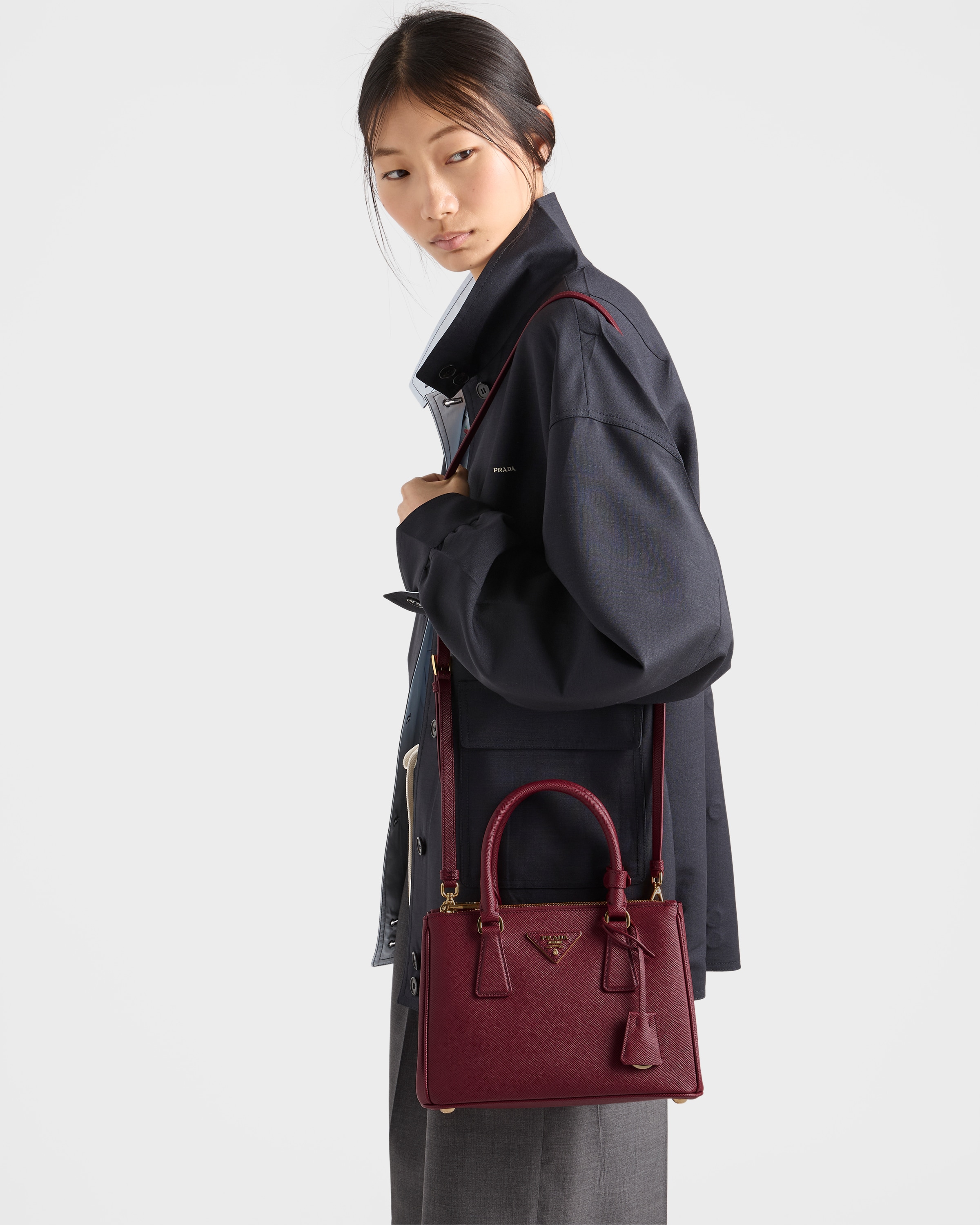 Crimson Prada Galleria Small Saffiano Leather Bag | PRADA - United