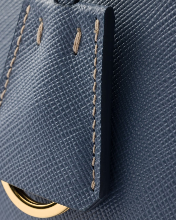 Bolso pequeño Prada Galleria de piel Saffiano - Azul Aviación Bolso pequeño Prada Galleria de piel Saffiano - Azul Aviación