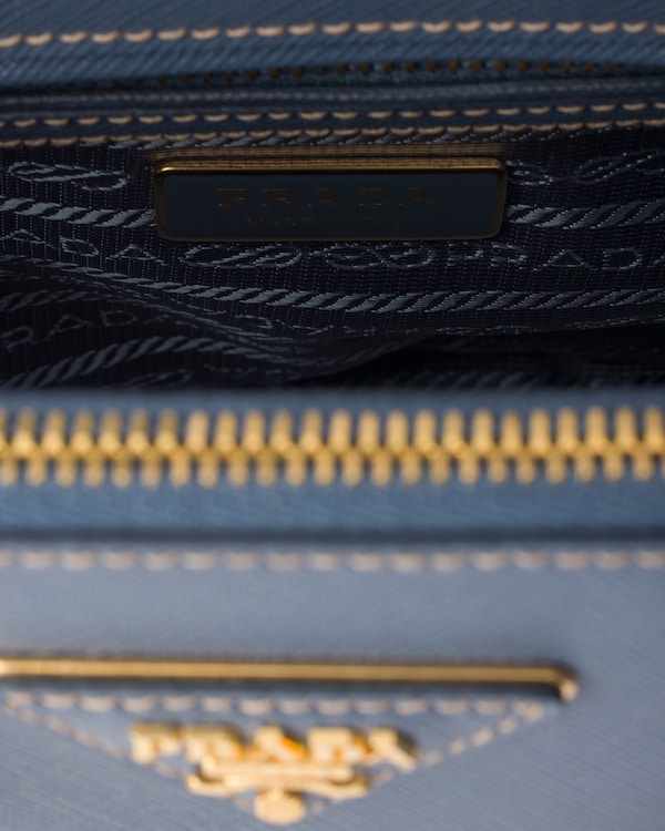 Bolso pequeño Prada Galleria de piel Saffiano - Azul Aviación Bolso pequeño Prada Galleria de piel Saffiano - Azul Aviación