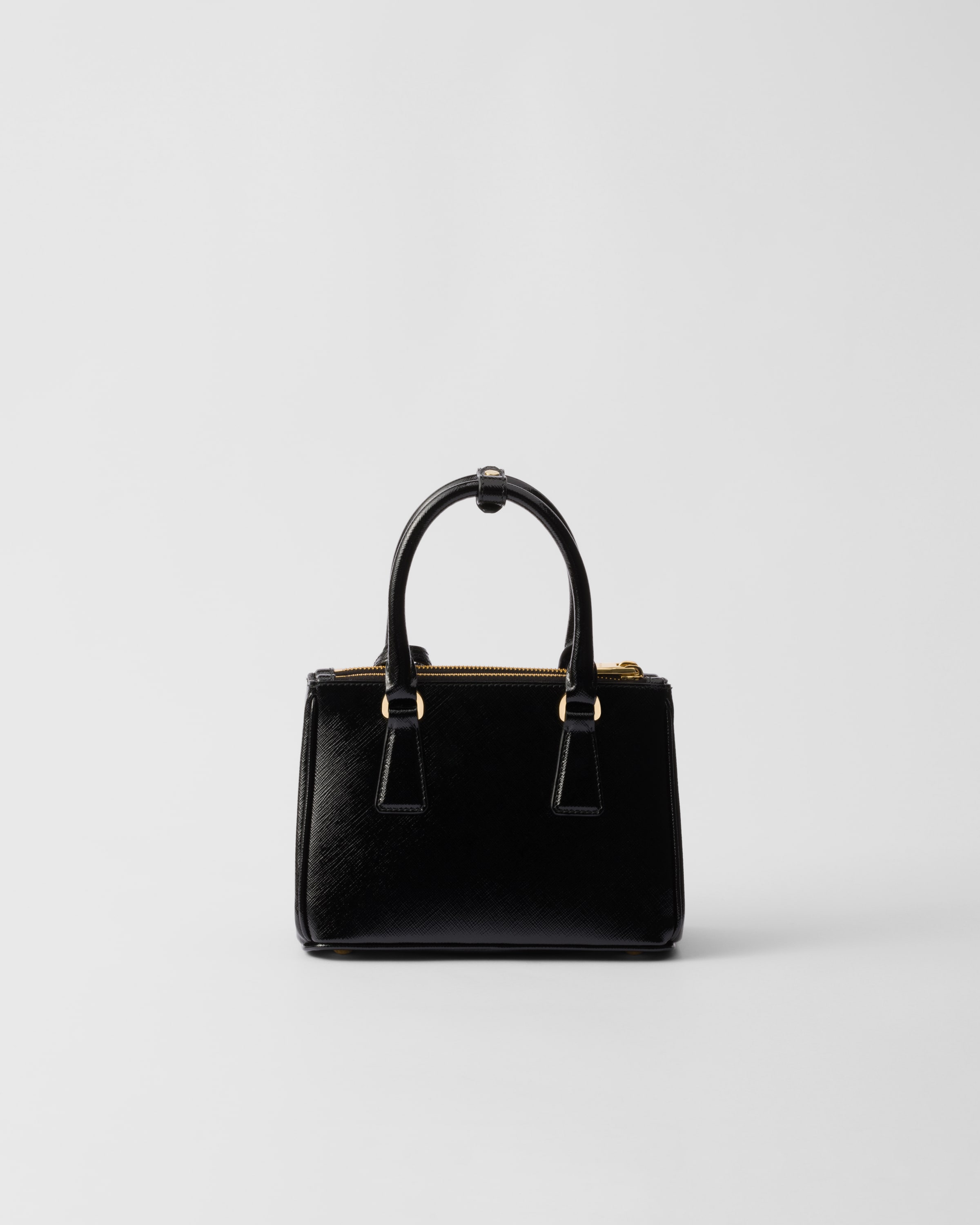 Black Prada Galleria patent Saffiano mini-bag | PRADA