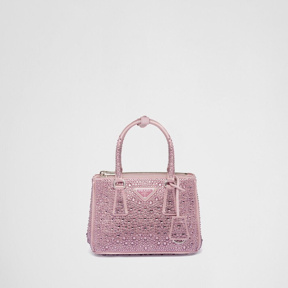 Prada Minibolso Prada Galleria de satén y cristales 1