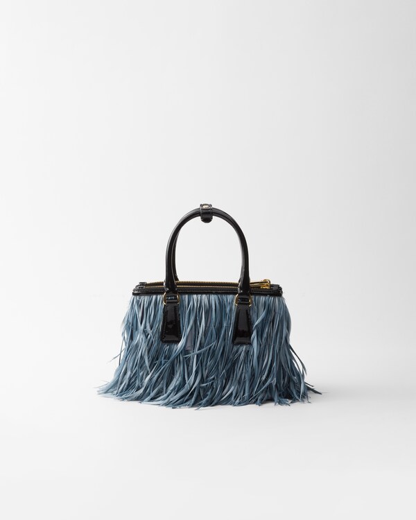 Prada Galleria mini bag with feather trim Prada Galleria mini bag with feather trim