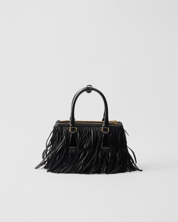 Prada Galleria mini bag with feather trim Prada Galleria mini bag with feather trim