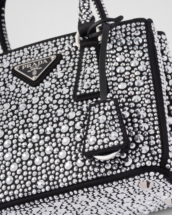 Prada Galleria mini duchesse bag with crystals - Metal Prada Galleria mini duchesse bag with crystals - Metal
